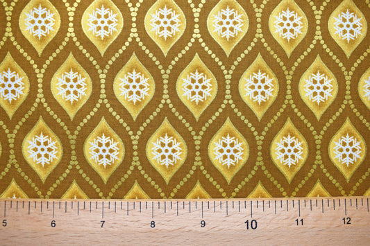 gold geometric fabric, Celestial Winter Fabric , Quilting fabric, Jason Yenter - Price by the Half Metre The Quilt Sanctuary