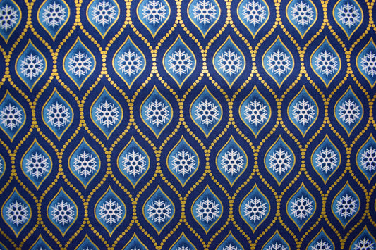Navy geometric fabric, Celestial Winter Fabric , Quilting fabric, Jason Yenter - Price by the Half Metre The Quilt Sanctuary