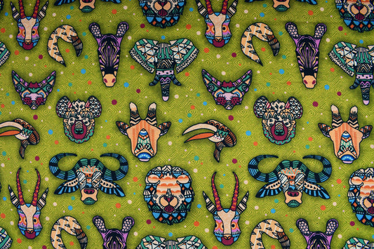 African animal fabric, Cotton Quilting Fabric The Quilt Sanctuary