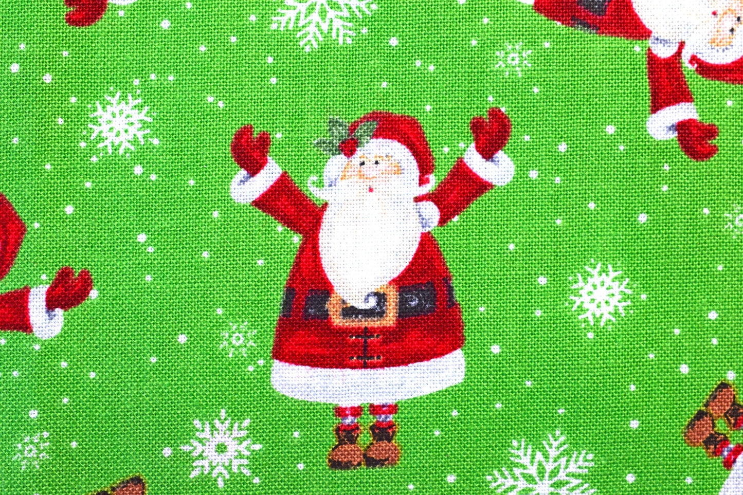 Santa Claus fabric, Quilting fabric, Double decker Xmas Karen tye bentley - Price by the Half Metre The Quilt Sanctuary