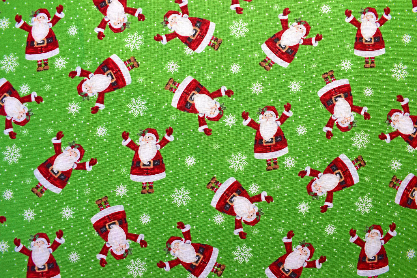 Santa Claus fabric, Quilting fabric, Double decker Xmas Karen tye bentley - Price by the Half Metre The Quilt Sanctuary