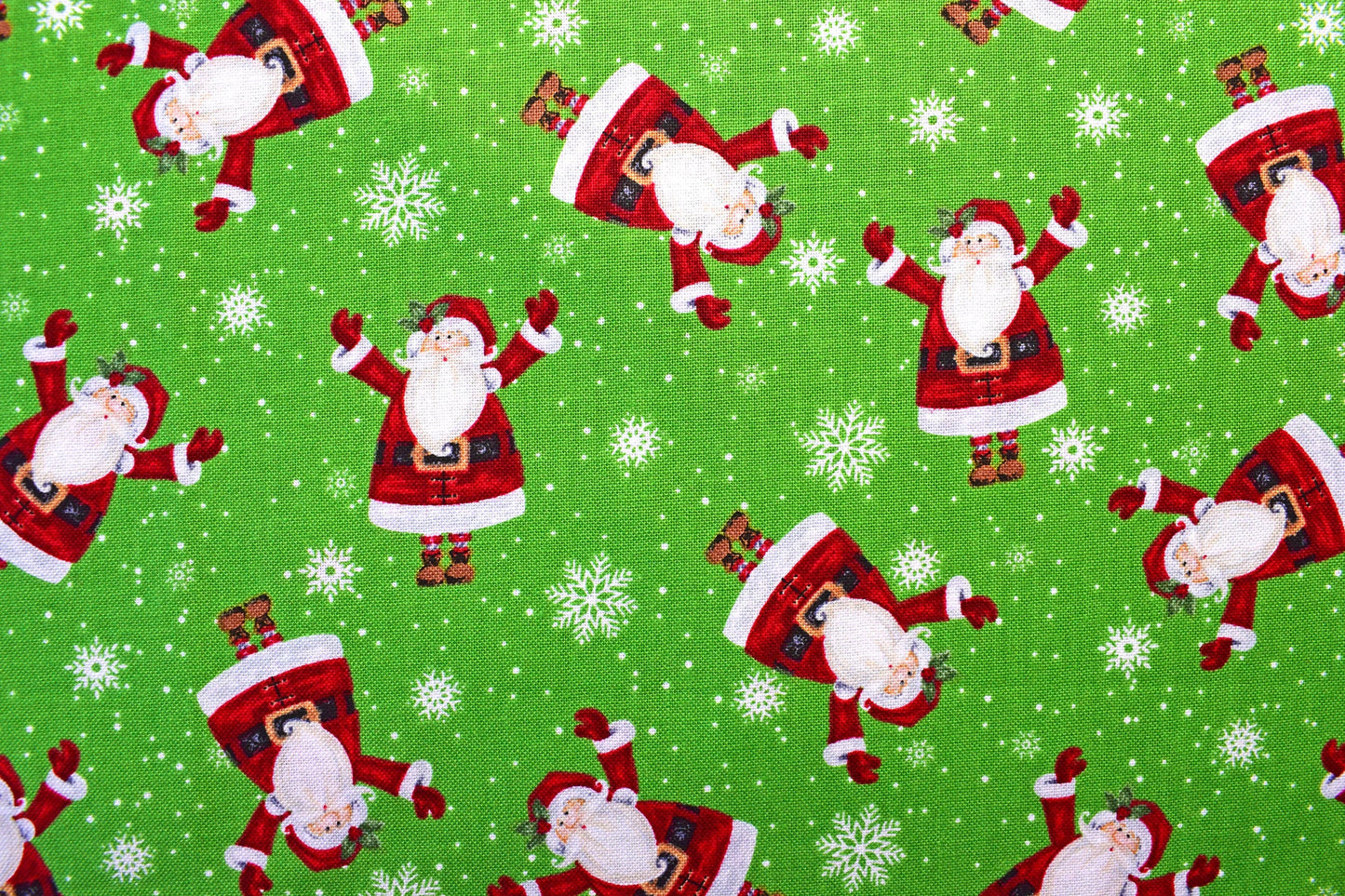Santa Claus fabric, Quilting fabric, Double decker Xmas Karen tye bentley - Price by the Half Metre The Quilt Sanctuary