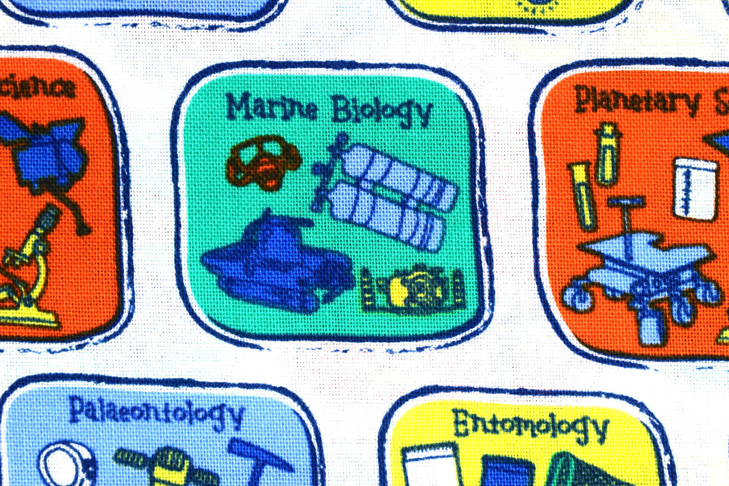 Science Quilting Fabric, Natural History Museum, cotton fabric - Price by the Half Metre The Quilt Sanctuary