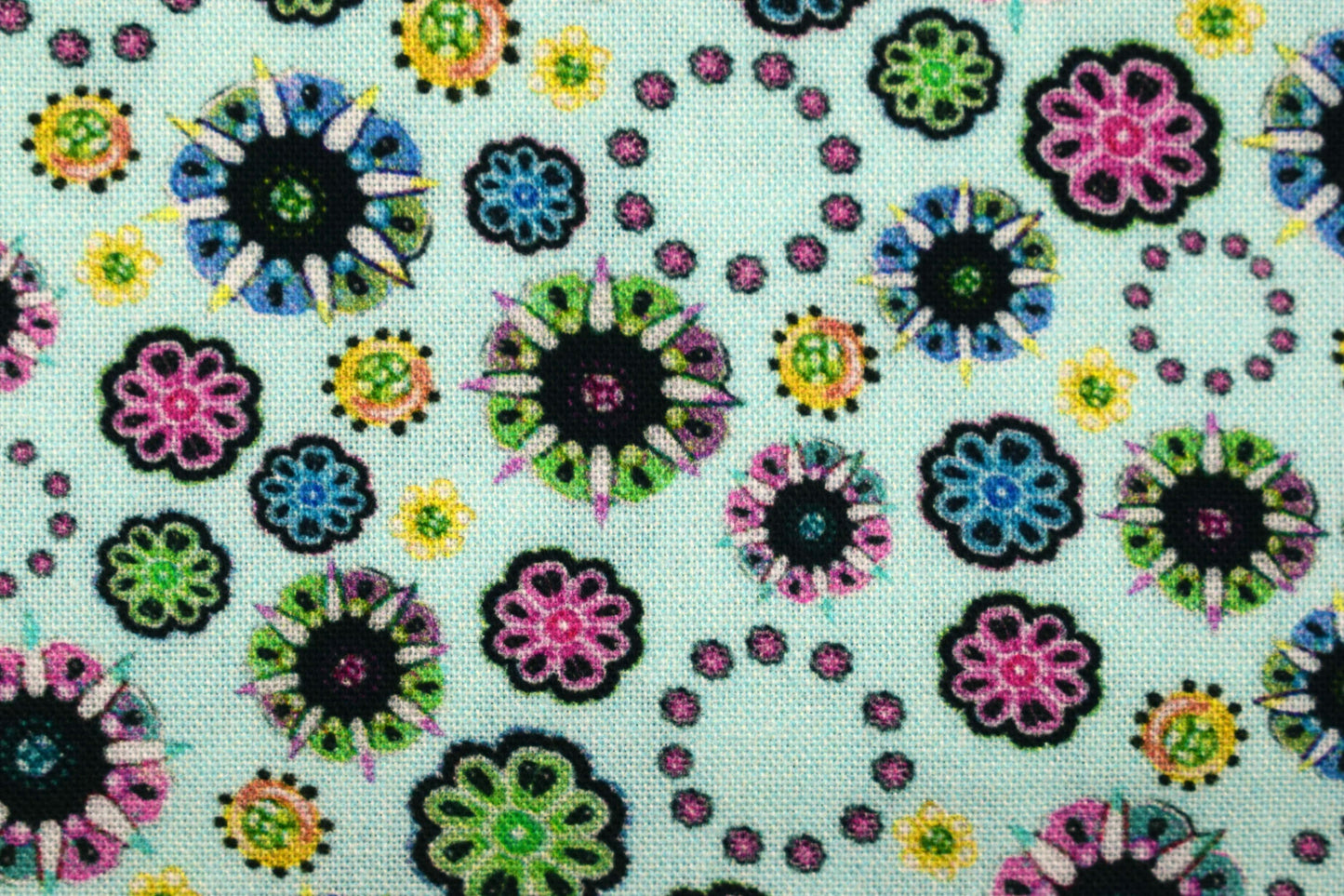 Floral medallion fabric, Quilting fabric, cotton fabric, quilting treasures, Fancy Flamingo, Price by the Half Metre The Quilt Sanctuary