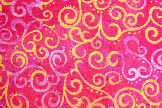Tonal Pink Extra wide quilt backing fabric, cotton quilting fabric, Ombre Scrolls, price per half metre The Quilt Sanctuary