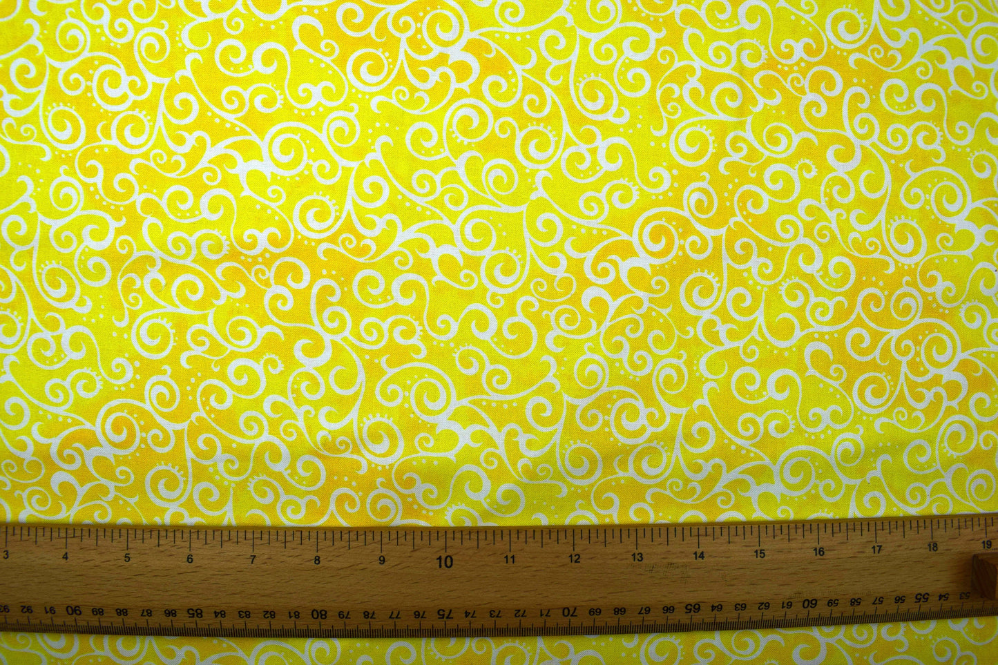 Tonal yellow Extra wide quilt backing fabric, cotton quilting fabric, Ombre Scrolls, price per half metre The Quilt Sanctuary