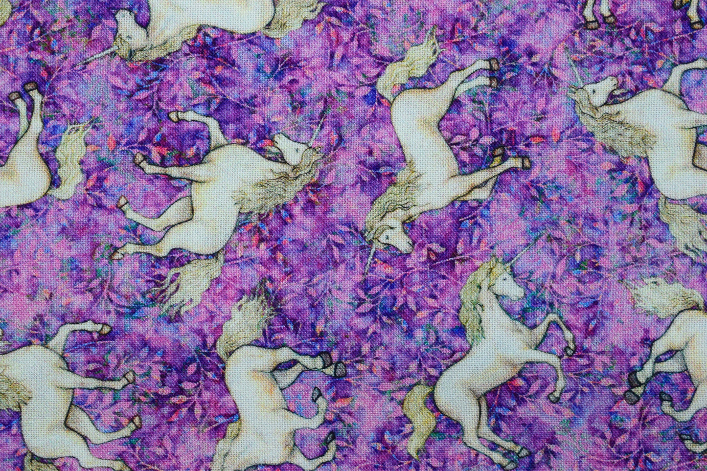 Small pink Unicorn fabric, Quilting fabric, cotton fabric, quilting treasures, Mystical, Price by the Half Metre The Quilt Sanctuary