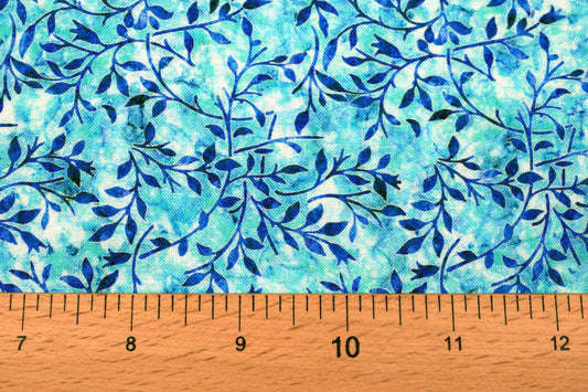 Turquoise Vine fabric, Quilting fabric, cotton fabric, quilting treasures, Mystical, Price by the Half Metre The Quilt Sanctuary