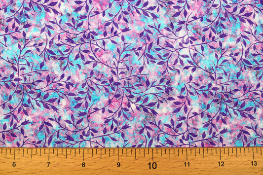 Pink Vine fabric, Quilting fabric, cotton fabric, quilting treasures, Mystical, Price by the Half Metre The Quilt Sanctuary