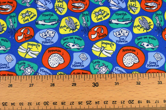 scientific Quilting Fabric, Natural History Museum, cotton fabric - Price by the Half Metre The Quilt Sanctuary