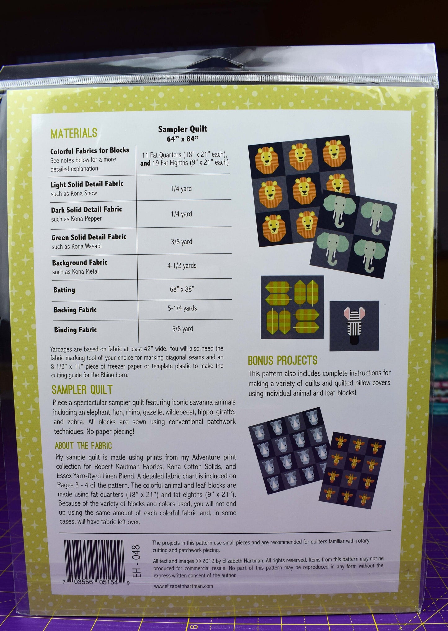 Spectacular Savanna Quilting pattern by Elizabeth Hartman - PATTERN ONLY The Quilt Sanctuary