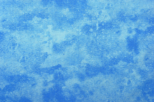 mottled blue fabric, blue marbled fabric, Quilting fabric, cotton fabric, quilt backing fabric, Price by the half Metre The Quilt Sanctuary