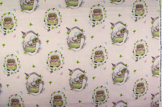 Mrs Tiggy Winkle quilting fabric, Peter Rabbit, Beatrix Potter - Price by the Half Metre The Quilt Sanctuary