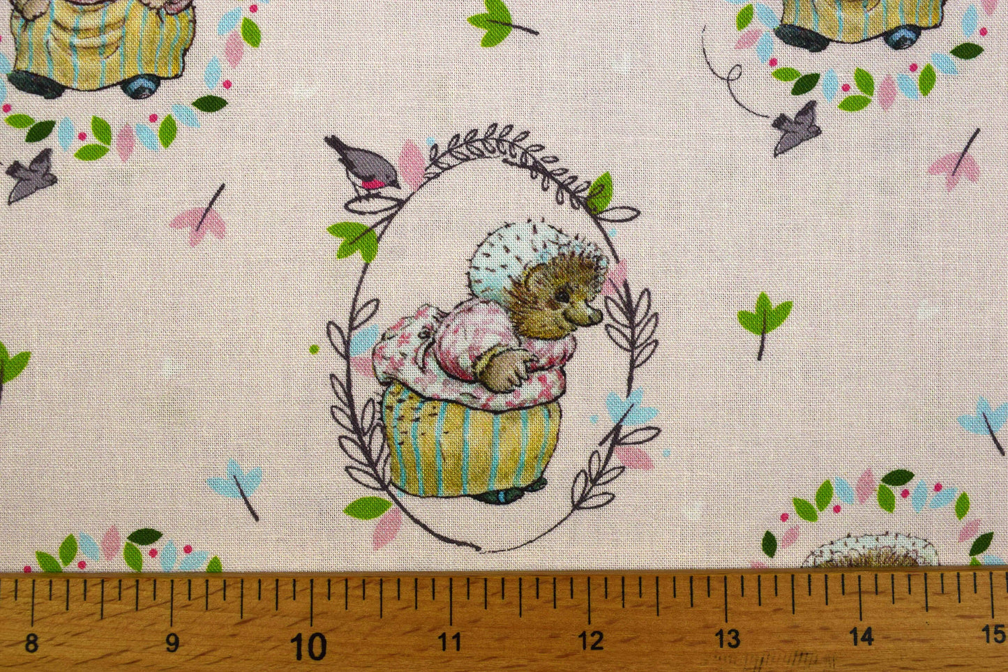 Mrs Tiggy Winkle quilting fabric, Peter Rabbit, Beatrix Potter - Price by the Half Metre The Quilt Sanctuary