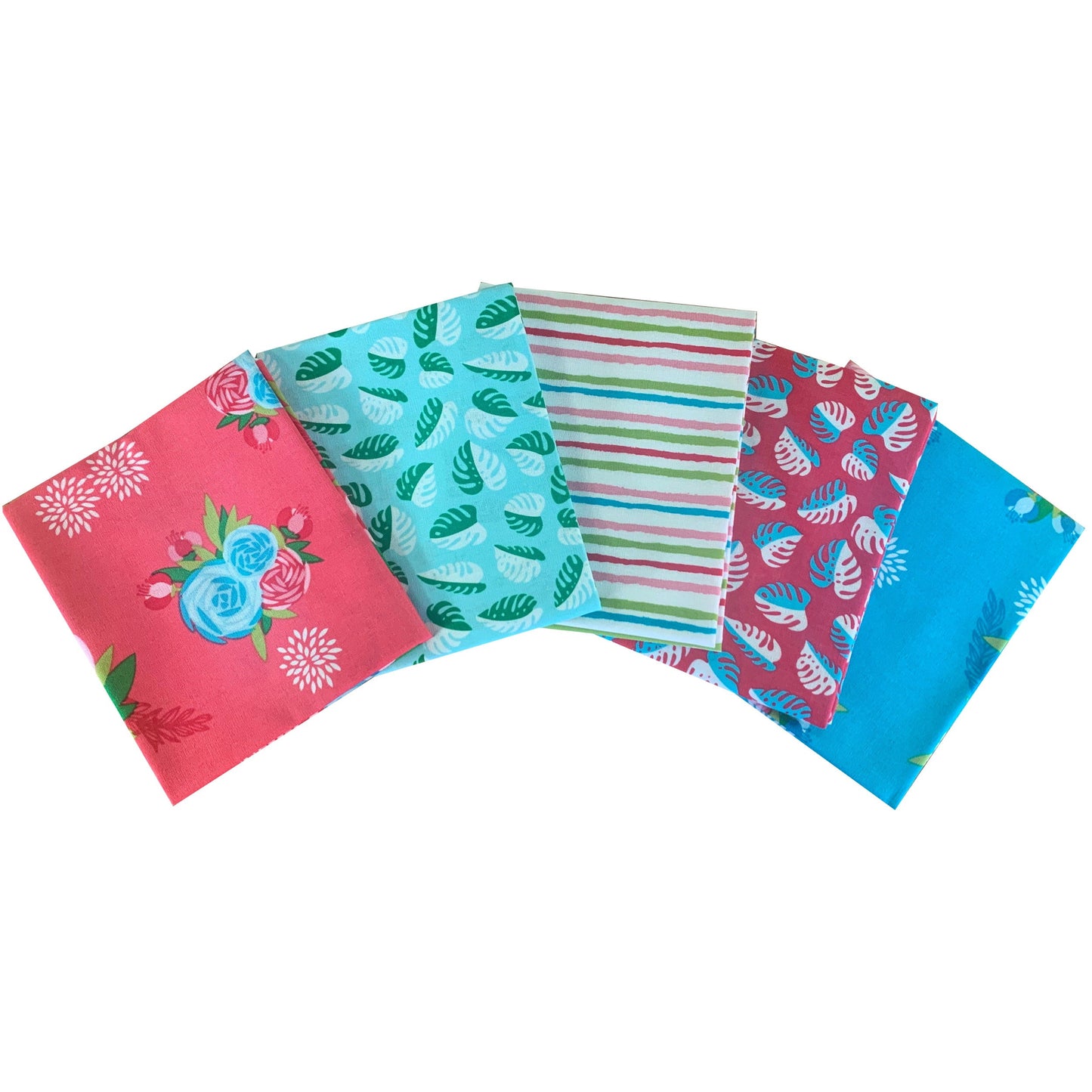 Bright Floral fat Quarter Bundle, exotic floral fabric, quilting fabric The Quilt Sanctuary