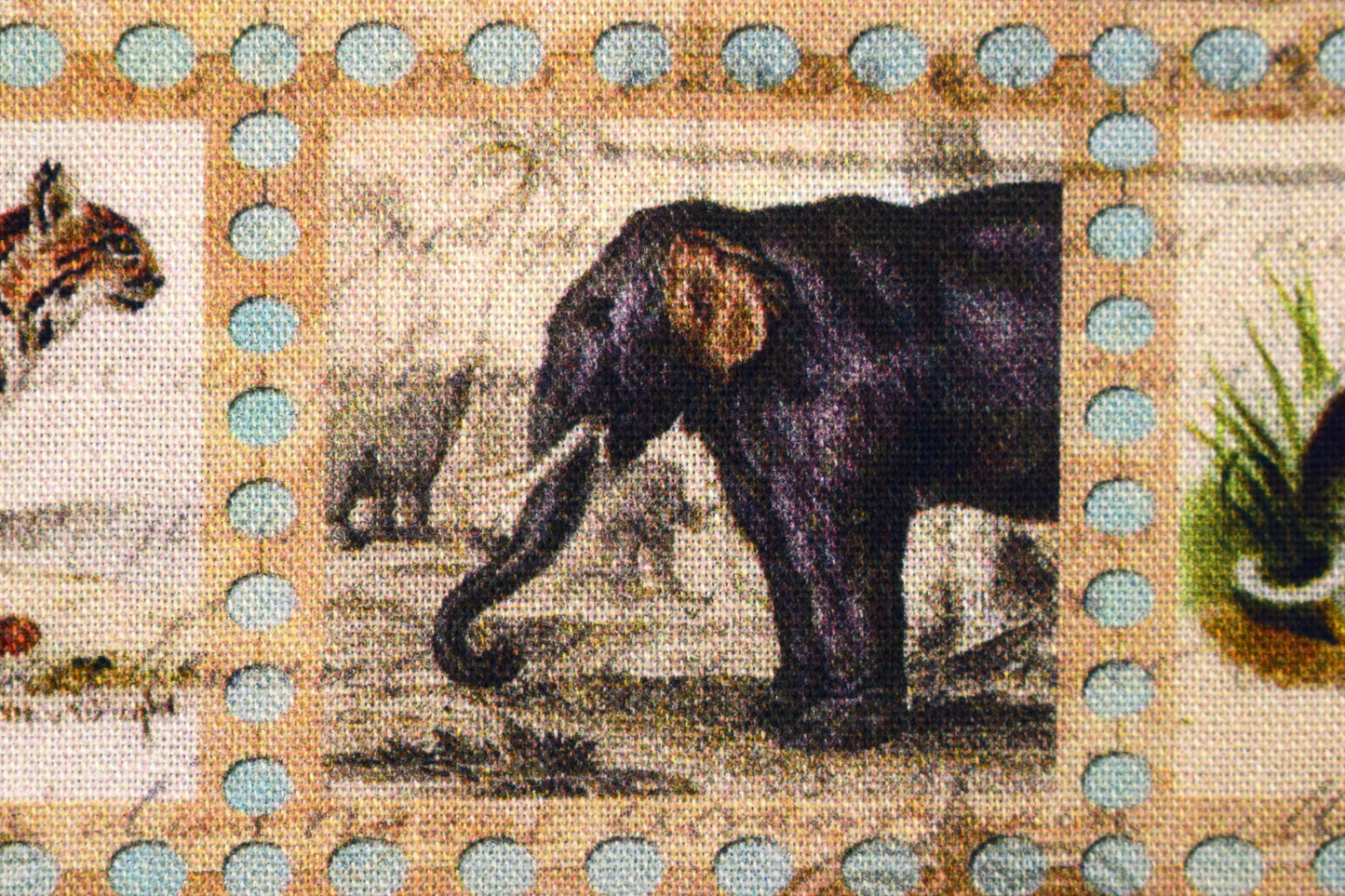 Animal stamp fabric, quilting fabric, Library of Rarities robert Kaufman, Price by the Half Metre The Quilt Sanctuary