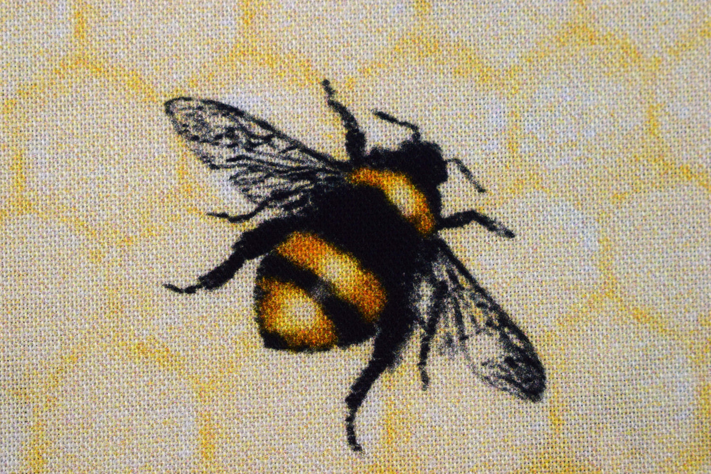 bee fabric, Bee Quilting fabric,cream fabric, cotton fabric, honey bee fabric, bumble bee fabric, insect fabric Price by the Half Metre The Quilt Sanctuary