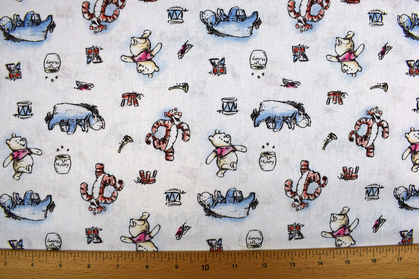 Disney Winnie the pooh and friends Quilting Fabric, Cotton Fabric - Price by the Half Metre The Quilt Sanctuary
