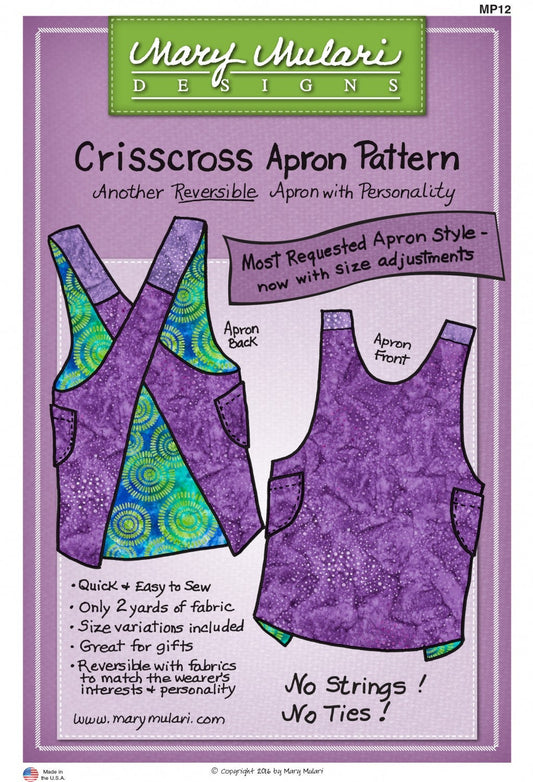 Crisscross apron pattern by Mary Mulari - PATTERN ONLY The Quilt Sanctuary