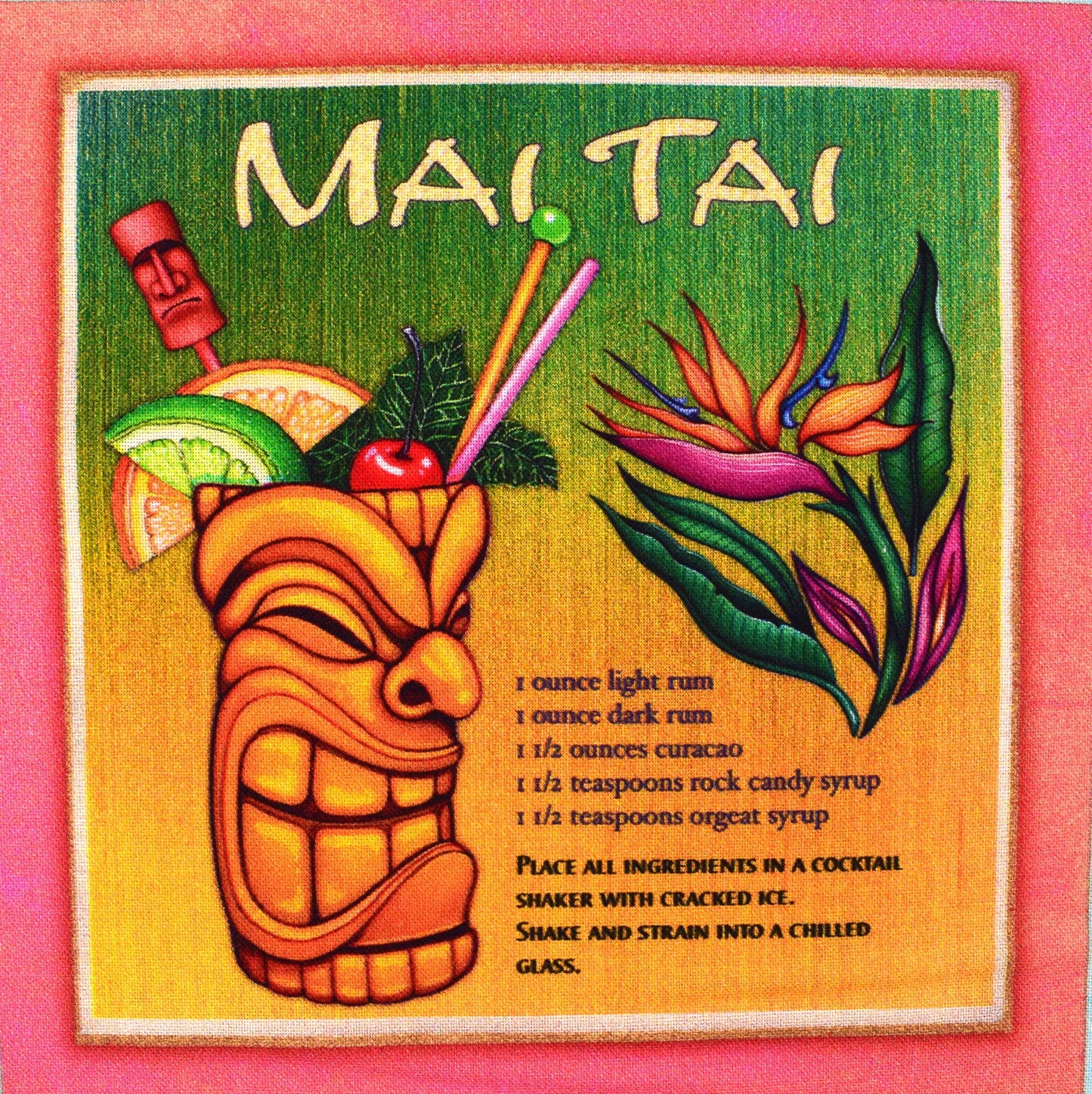 tropical fabric panel, Quilting panel, picture patch, postcards paradise, quilting treasures, The Quilt Sanctuary