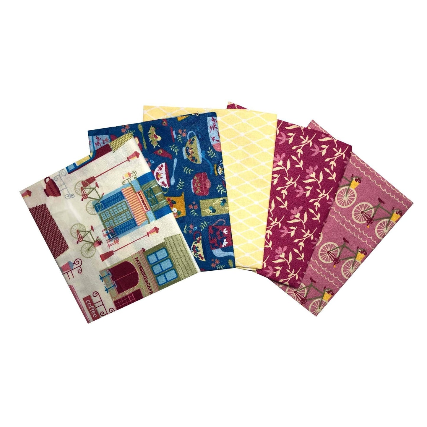 cafe fat Quarter Bundle, coffee shop, quilting fabric The Quilt Sanctuary