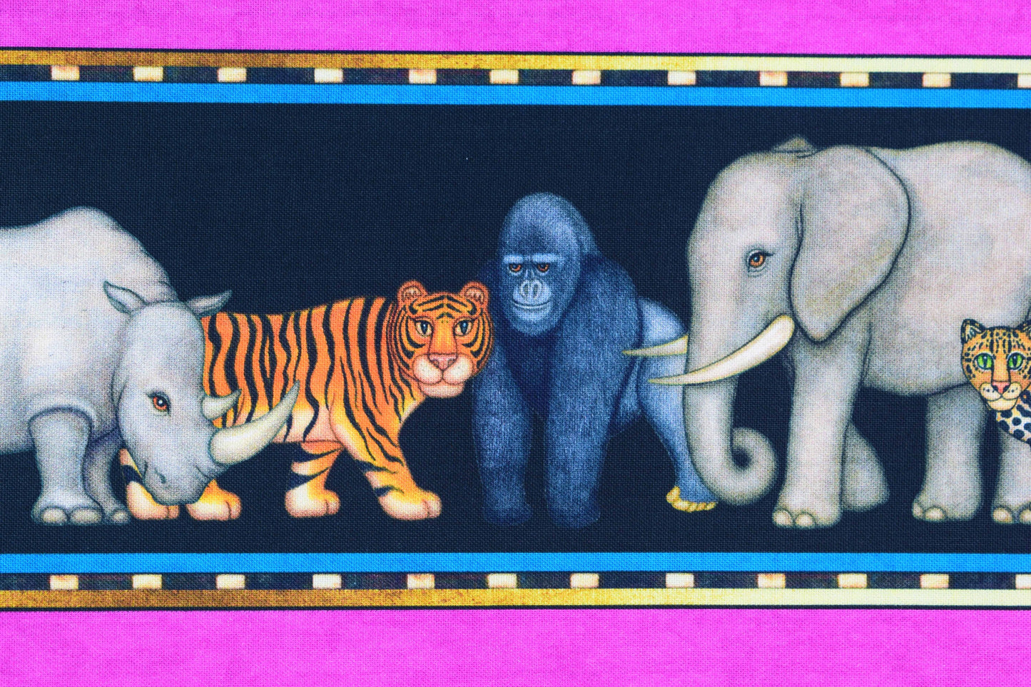 Animal Border fabric, Quilting fabric, cotton fabric, quilting treasures, Serengeti, Price by the Half Metre The Quilt Sanctuary