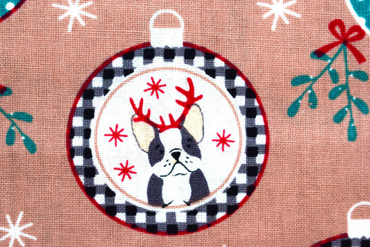 Dog christmas Bauble fabric - Price by the Half Metre The Quilt Sanctuary