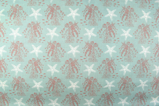 coral reef Fabric, cotton quilting fabric, Driftwood - Price by the Half Metre The Quilt Sanctuary