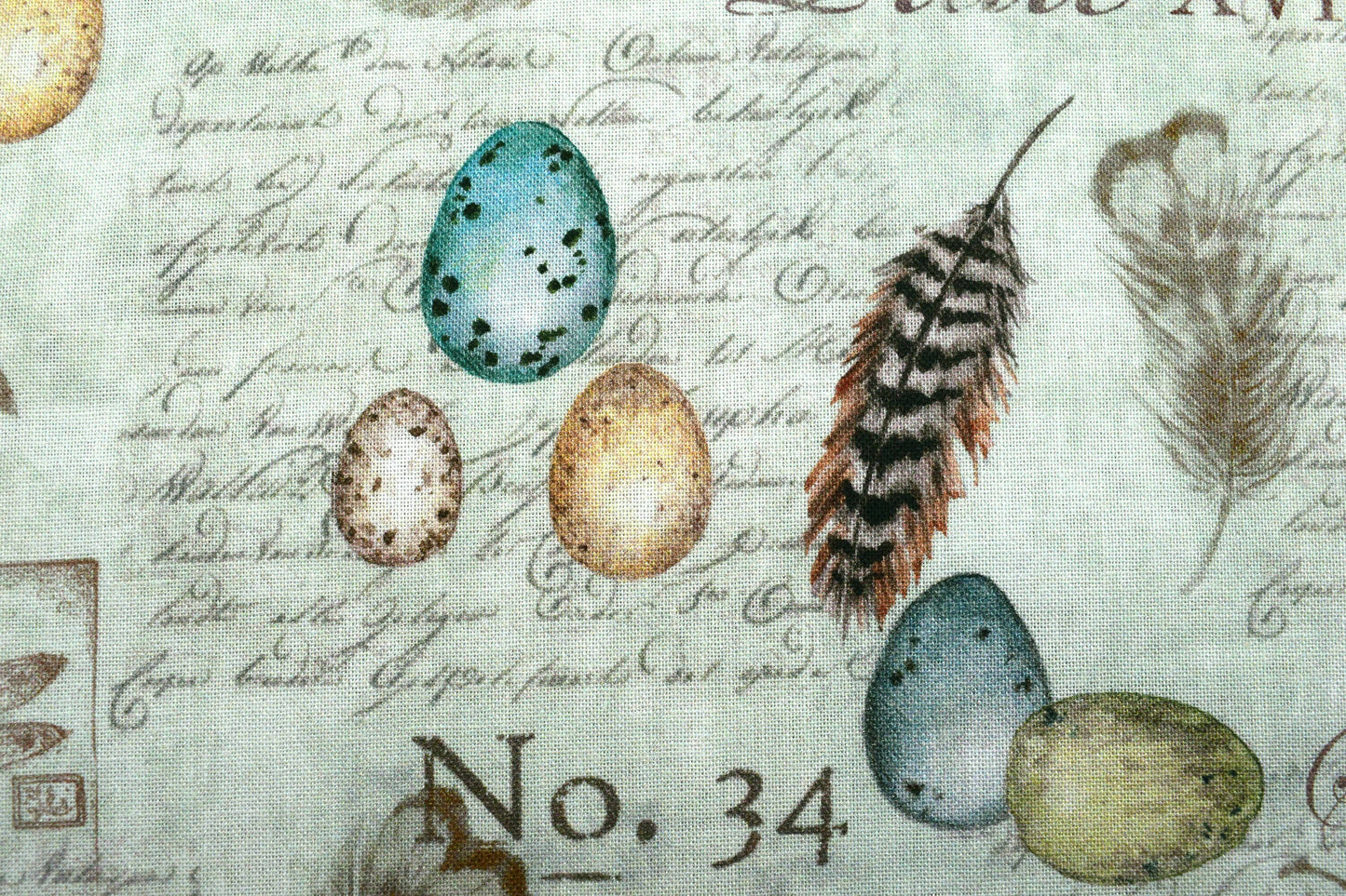 birds egg fabric, Quilting fabric, Keys to the Garden - Price by the Half Metre The Quilt Sanctuary