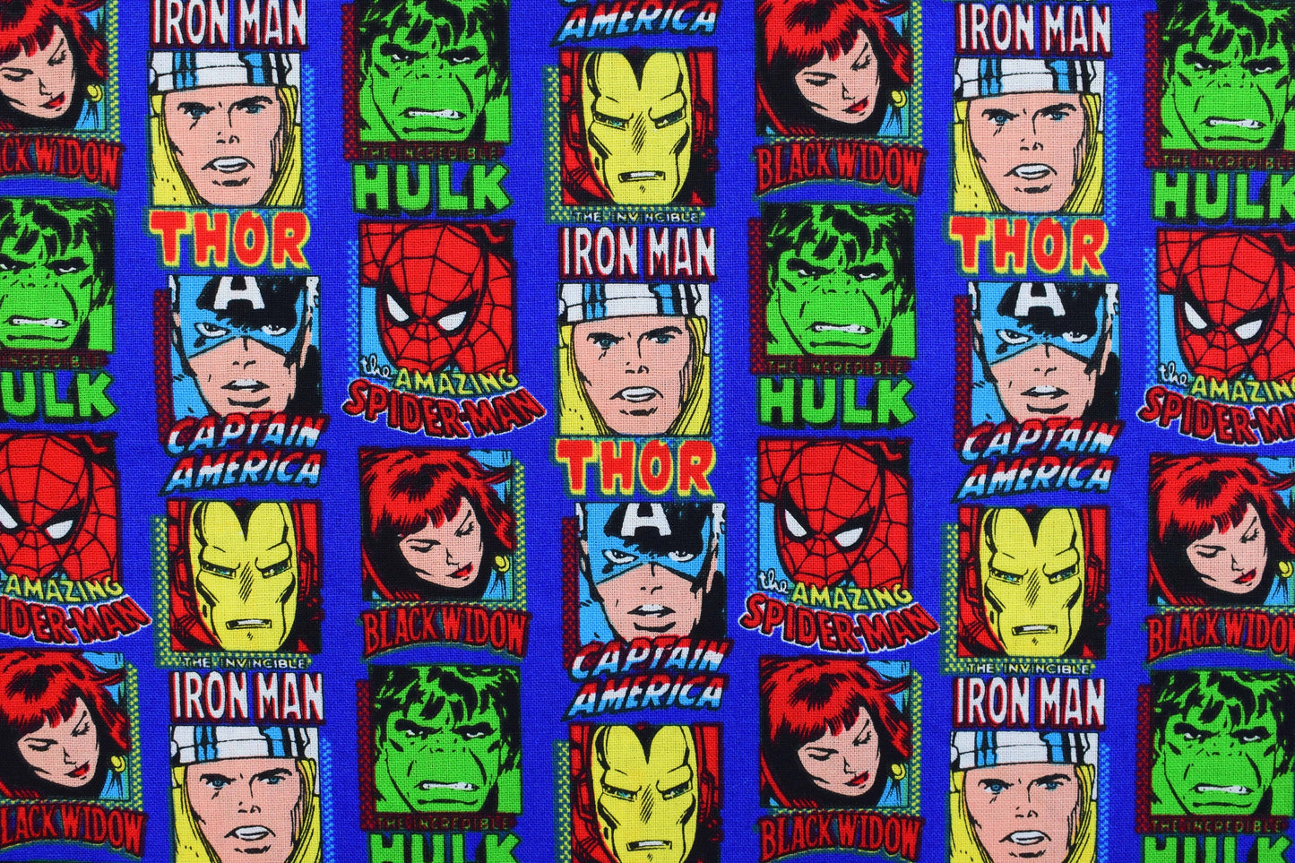Marvel heros Fabric, spiderman Fabric, Hulk fabric - Price by the Half Metre The Quilt Sanctuary