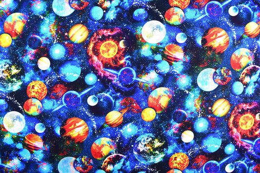 Planet fabric, space fabric, Quilting fabric, cotton fabric - Price by the Half Metre The Quilt Sanctuary