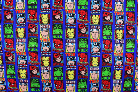 Marvel heros Fabric, spiderman Fabric, Hulk fabric - Price by the Half Metre The Quilt Sanctuary