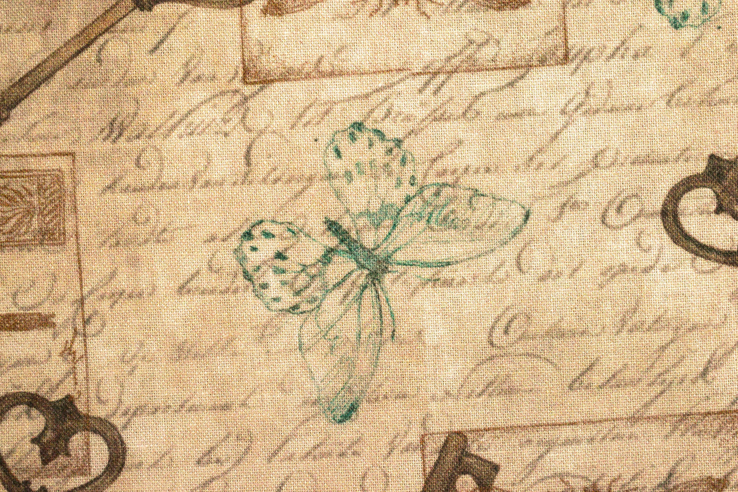 Key fabric, Quilting fabric, Keys to the Garden - Price by the Half Metre The Quilt Sanctuary