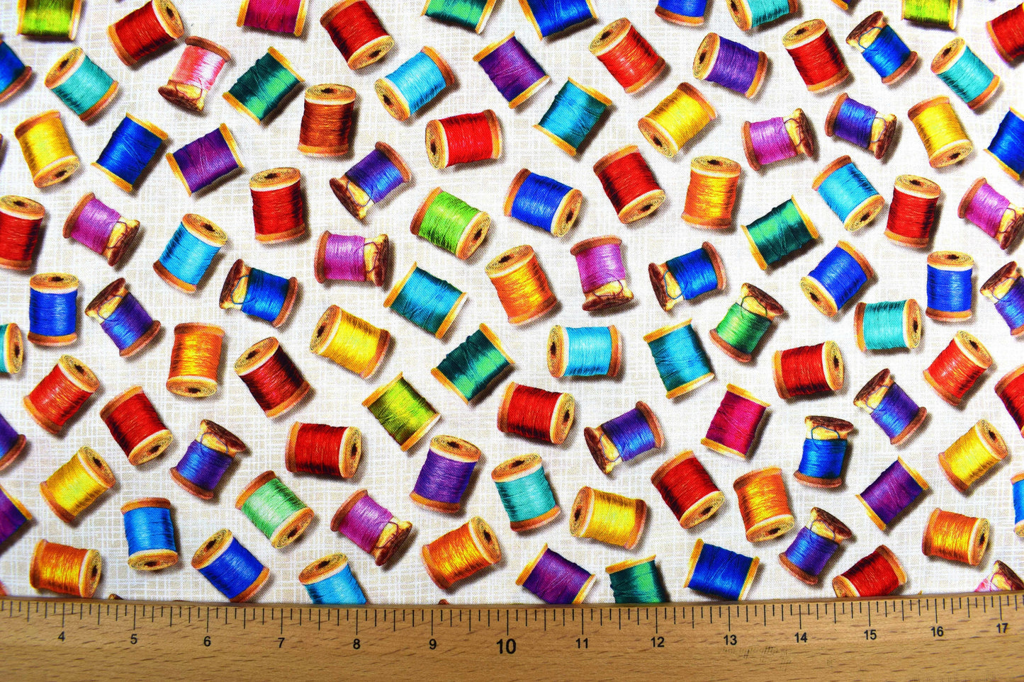 bobbin fabric, cotton reels , cotton fabric, Quilting fabric, Sewing Emporium - Price by the Half Metre The Quilt Sanctuary