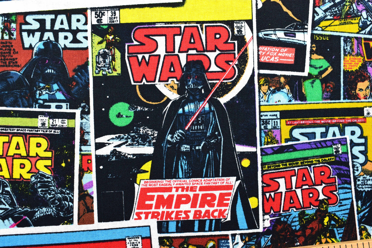 Star wars Quilting Fabric, Cotton Fabric, Star Wars Comic fabric - Price by the Half Metre The Quilt Sanctuary