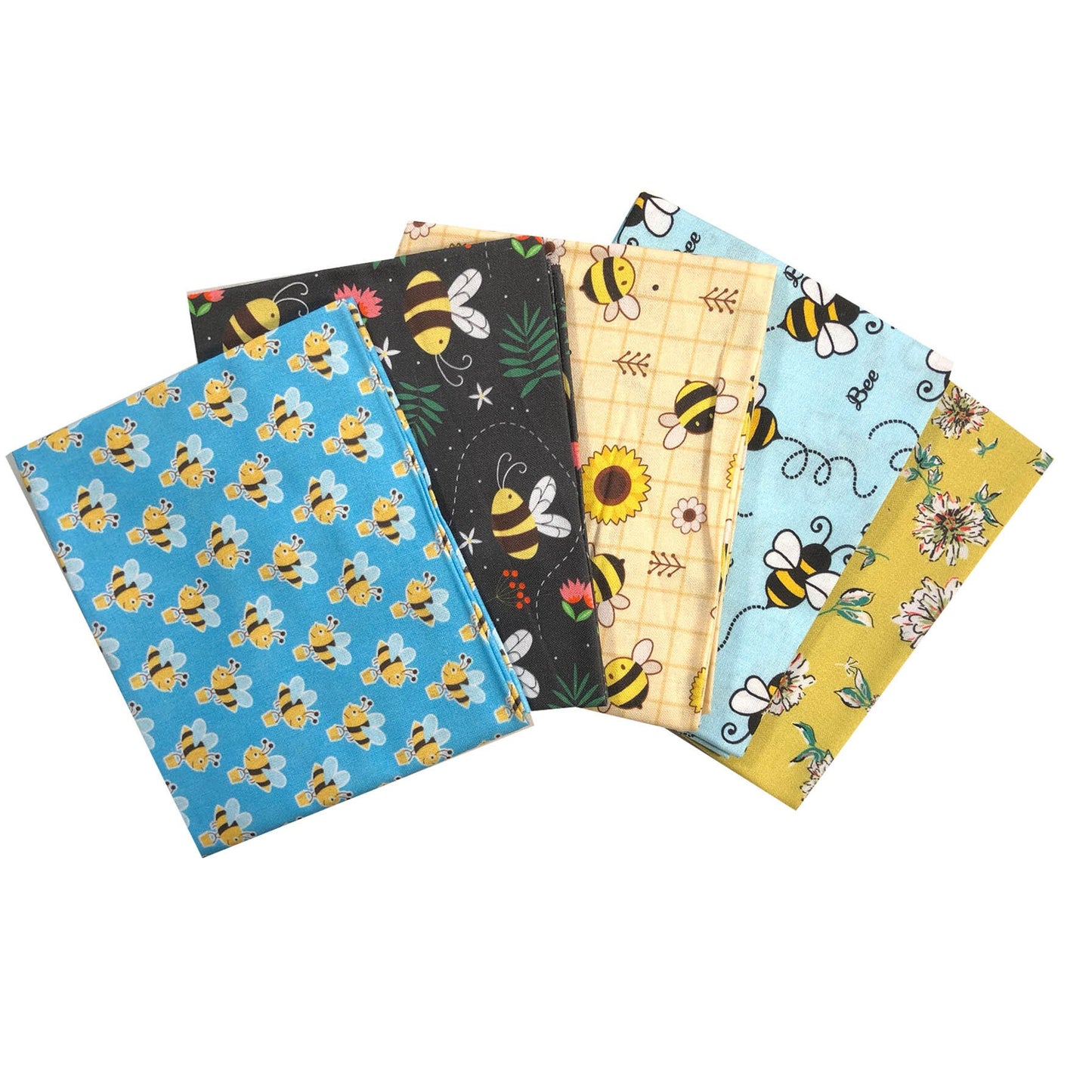 Buzzy Bee fat Quarter Bundle, Cotton quilting fabric The Quilt Sanctuary