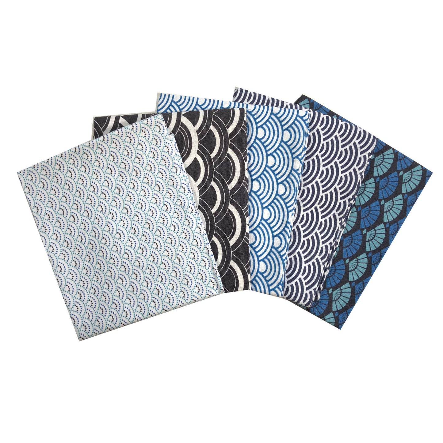 fans and waves fat Quarter Bundle, blender fabric, quilting fabric The Quilt Sanctuary