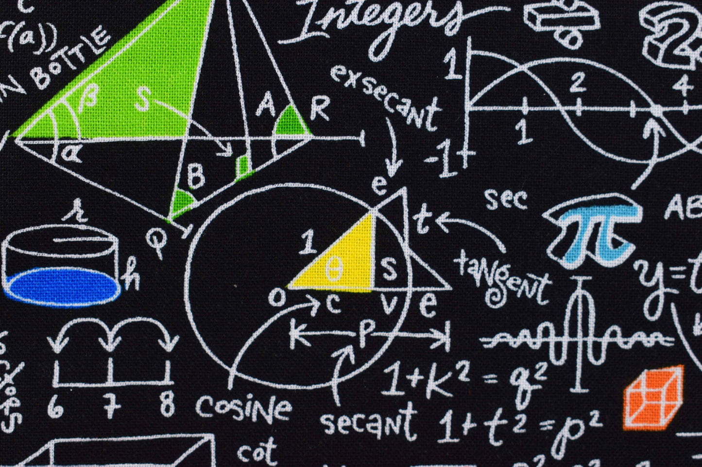 Maths Fabric, science fabric , educational fabric, Quilting fabric, cotton fabric - Price by the Half Metre The Quilt Sanctuary