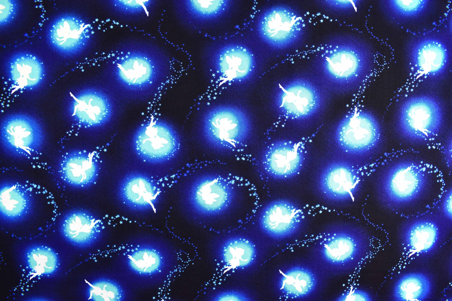 Glow in the dark Fairy Fabric, Quilting fabric, cotton fabric - Price by the Half Metre The Quilt Sanctuary