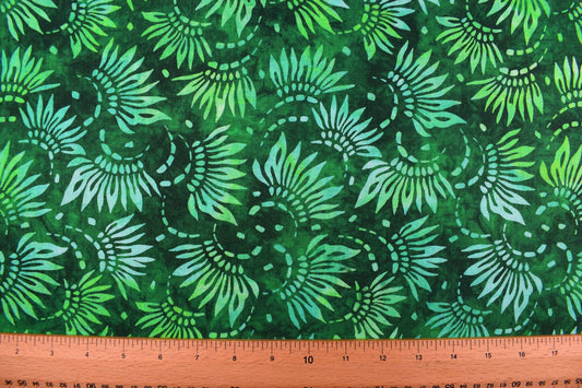Green Batik Extra wide quilt backing fabric, cotton quilting fabric - price per half metre The Quilt Sanctuary
