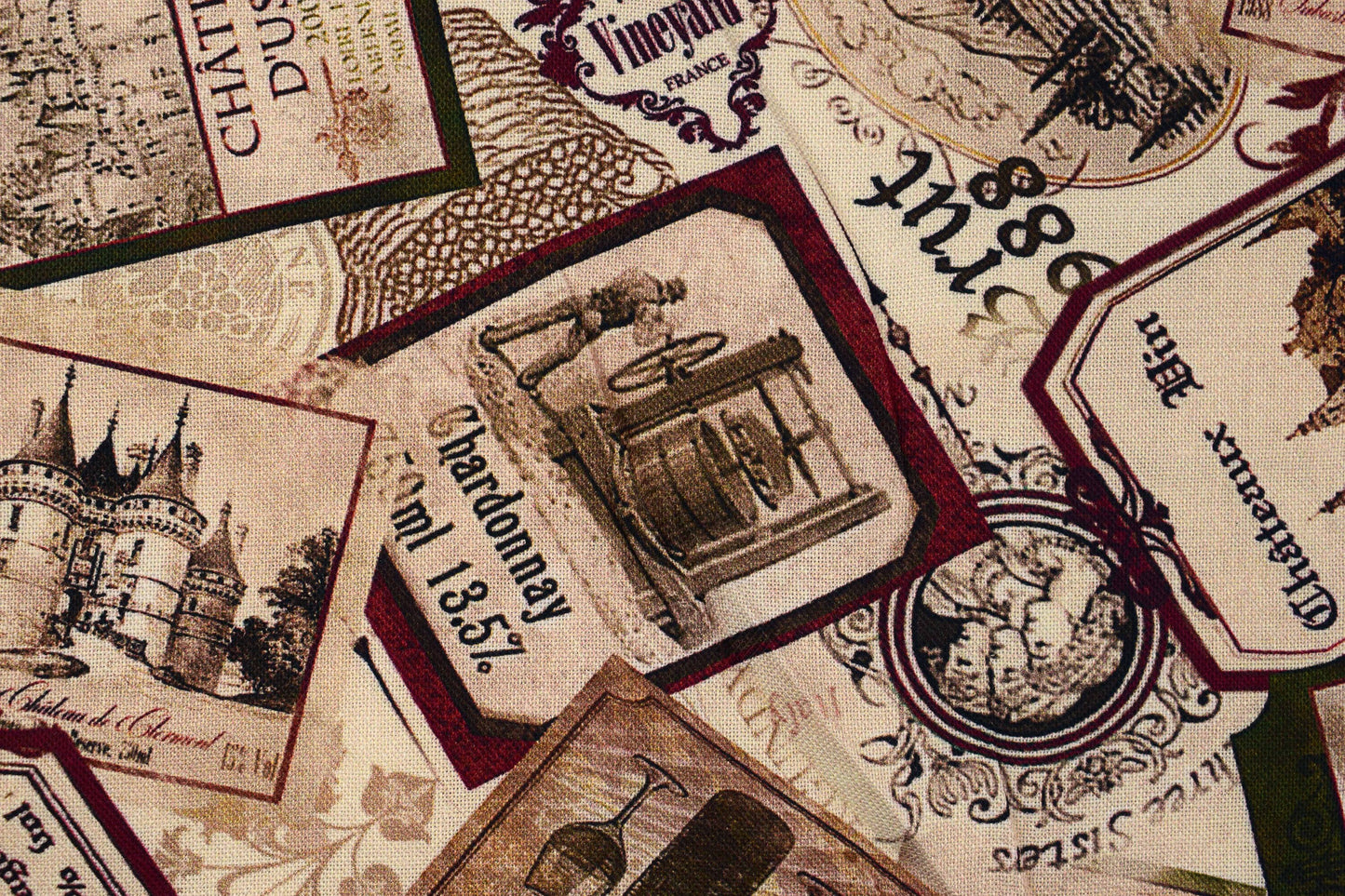 Wine Label Fabric, Quilting fabric, cotton fabric, You had me at Wine - Price by the Half Metre The Quilt Sanctuary