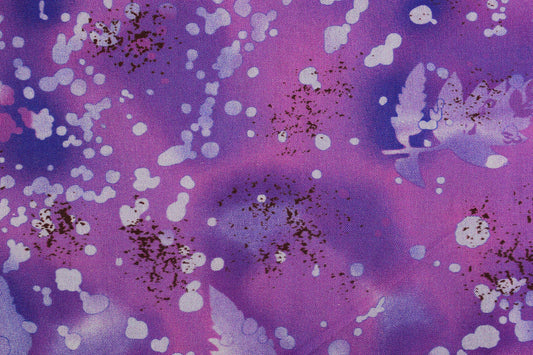 Purple Batik Extra wide quilt backing fabric, cotton quilting fabric, Fossil fern - price per half metre The Quilt Sanctuary