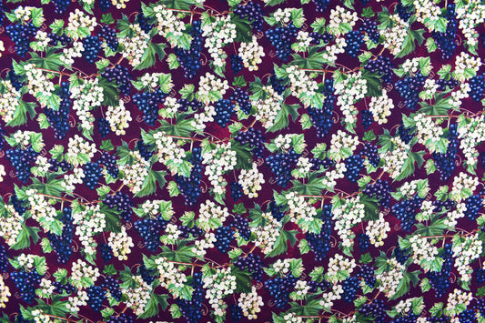 Grapes Fabric, Quilting fabric, cotton fabric, You had me at Wine - Price by the Half Metre The Quilt Sanctuary