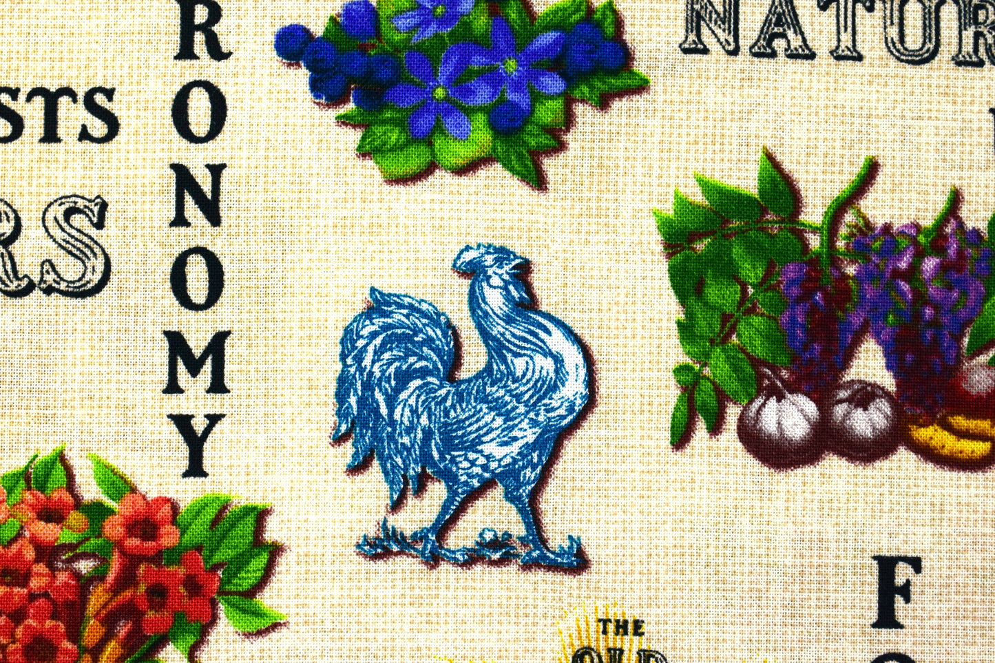 old farmers almanac Fabric, Cotton Quilting fabric, - Price by the Half Metre The Quilt Sanctuary