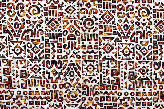 Geometric fabric, native american fabric, Quilting fabric, cotton fabric, quilting treasures, southwest art, Price by the Half Metre The Quilt Sanctuary