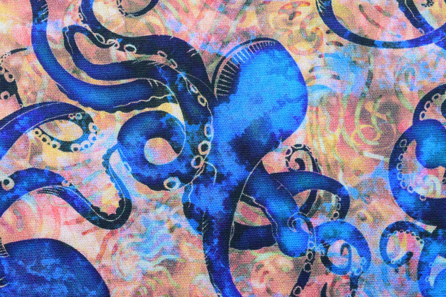 Octopus Fabric, Quilting fabric, cotton fabric, quilting treasures, Aquatica - Price by the Half Metre The Quilt Sanctuary