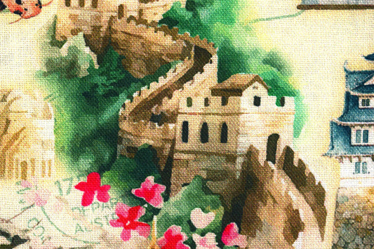 Wonders of Asia fabric, Quilting fabric, cotton fabric, oriental fabric - Price per half Metre The Quilt Sanctuary