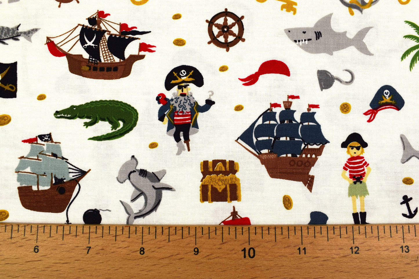 Pirate Captain fabric, quilting fabric, Pirates tale, Riley Blake Design - Price by the Half Metre The Quilt Sanctuary