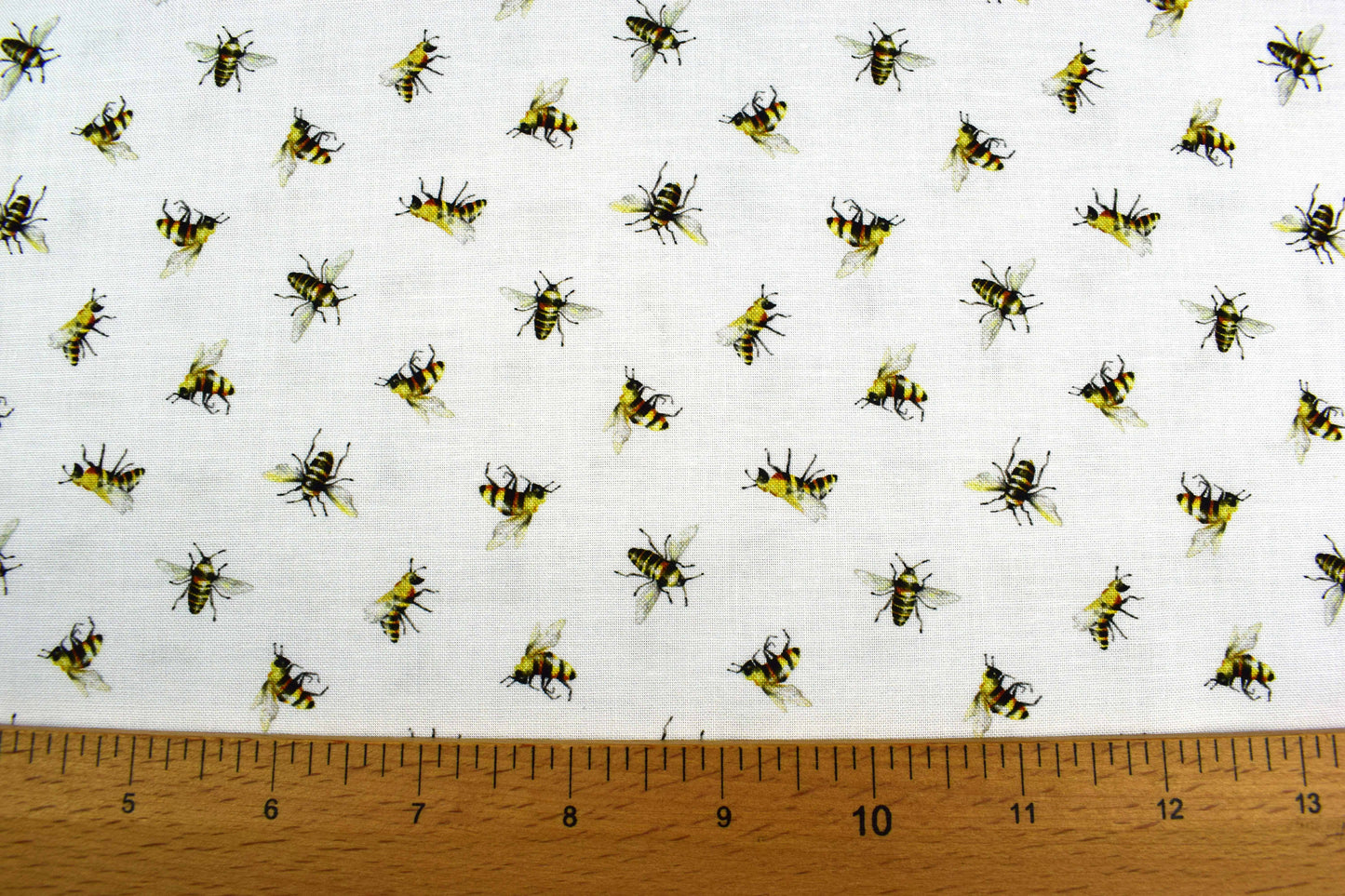 Tossed Bees fabric, quilting fabric, Scented Garden by Deborah Edwards, Price by the Half Metre The Quilt Sanctuary