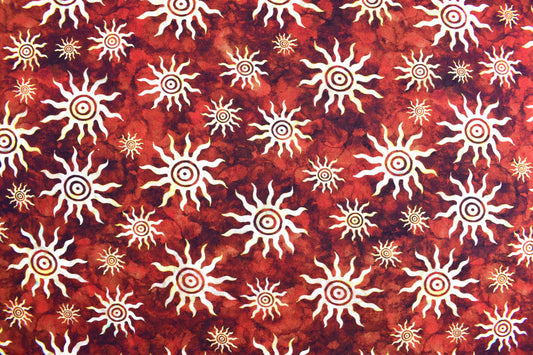 Sun fabric, native american fabric, Quilting fabric, cotton fabric, quilting treasures, southwest art, Price by the Half Metre The Quilt Sanctuary